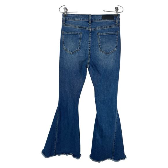 Rock & Roll Insert Bell Bottom High Rise Jeans 28x34 70s Flare Coastal Cowgirl - Picture 11 of 16